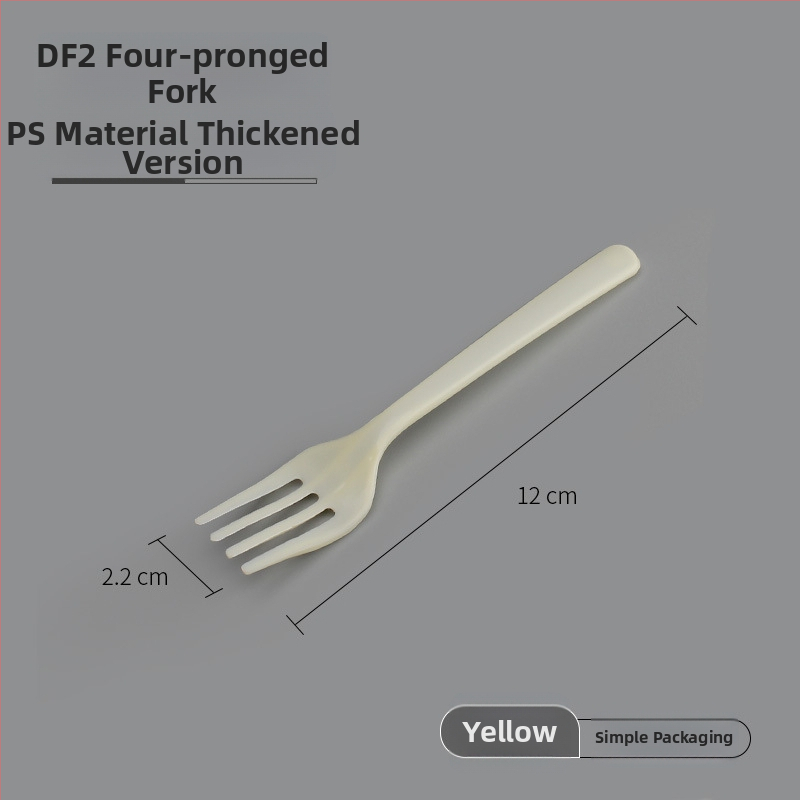 Jednokratna vilica za voće i deserte, jednostavan stil, materijal PS, 100 komada u paketu, mikrovalna pećnica nije dostupna, nebiodegradibilna