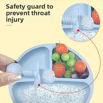 Bebi silikon vilica i žlica u obliku medvjedića – 2 komada, brend Mido le, za djecu od 3 mjeseca, minimalistički dizajn