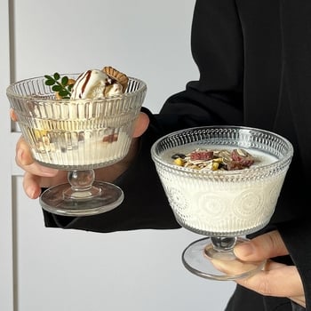 Miska za deserte s motivom Silk Flower, kružnog oblika, uzorak 69850, opće namjene, nije pogodna za mikrovalnu, idealan poslovni poklon