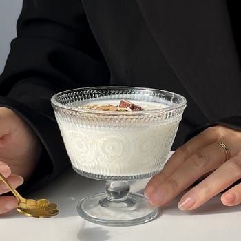 Miska za deserte s motivom Silk Flower, kružnog oblika, uzorak 69850, opće namjene, nije pogodna za mikrovalnu, idealan poslovni poklon