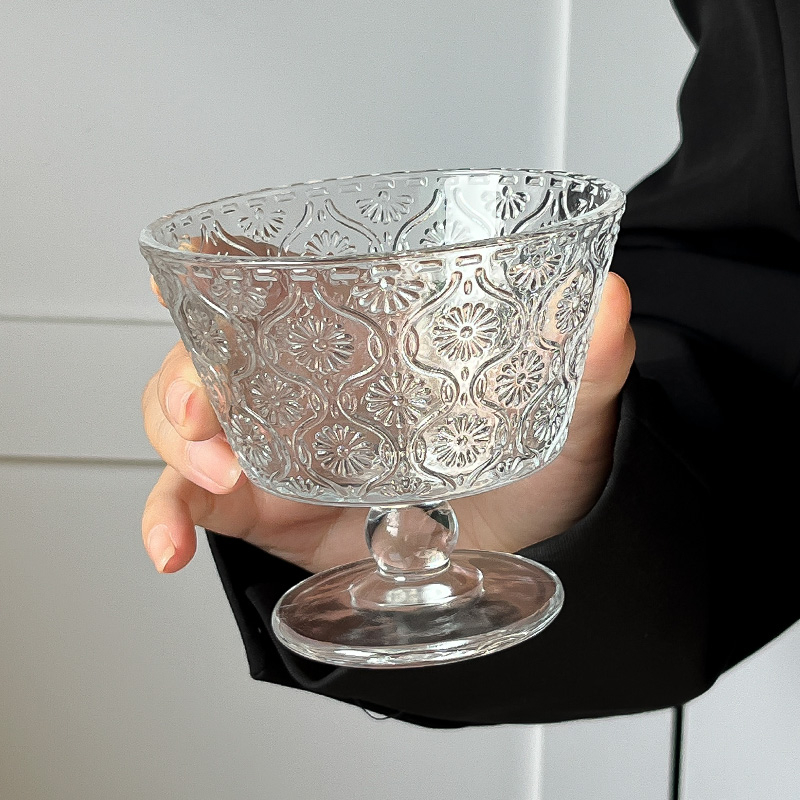 Miska za deserte s motivom Silk Flower, kružnog oblika, uzorak 69850, opće namjene, nije pogodna za mikrovalnu, idealan poslovni poklon