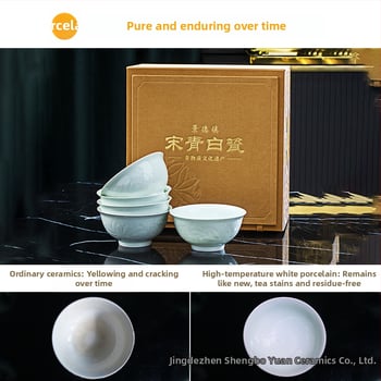 Kézzel készített kerámia étkészlet gravírozott virágos mintával, underglaze felülettel, kínai stílusú, könnyű luxus retro