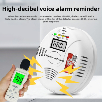 Detektor DFA PS-8093 monoxid de carbon, detecție 360°, acoperire 30 m², alimentare DC3V