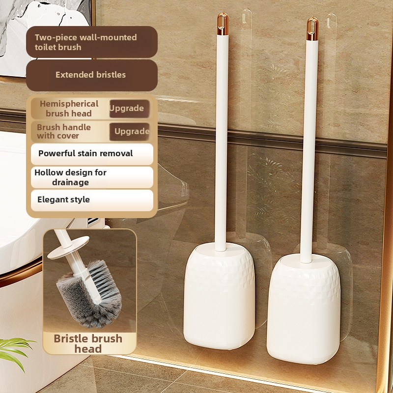 JOHJI Set četkica za WC s dugim držalom, bez bušenja, bez mrtvog kuta, plastično, Taizhou Zhejiang