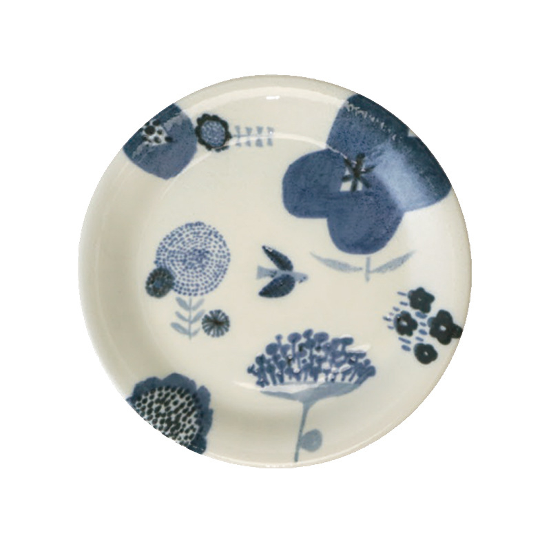 Porcelanska zdjelica s varijantnim podglazurnim uzorcima, okruglog oblika, pogodna za mikrovalnu