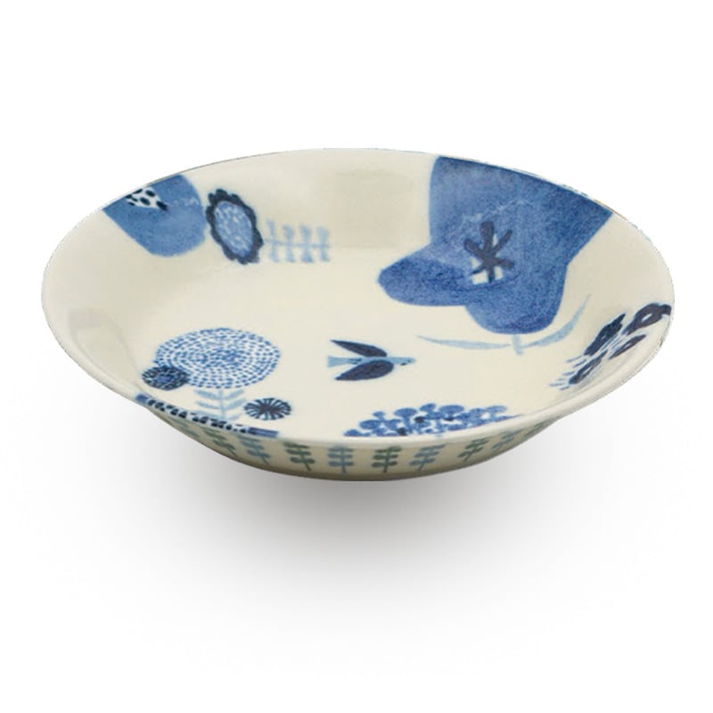 Porcelanska zdjelica s varijantnim podglazurnim uzorcima, okruglog oblika, pogodna za mikrovalnu
