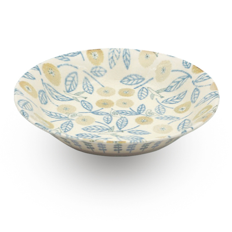 Porcelanska zdjelica s varijantnim podglazurnim uzorcima, okruglog oblika, pogodna za mikrovalnu