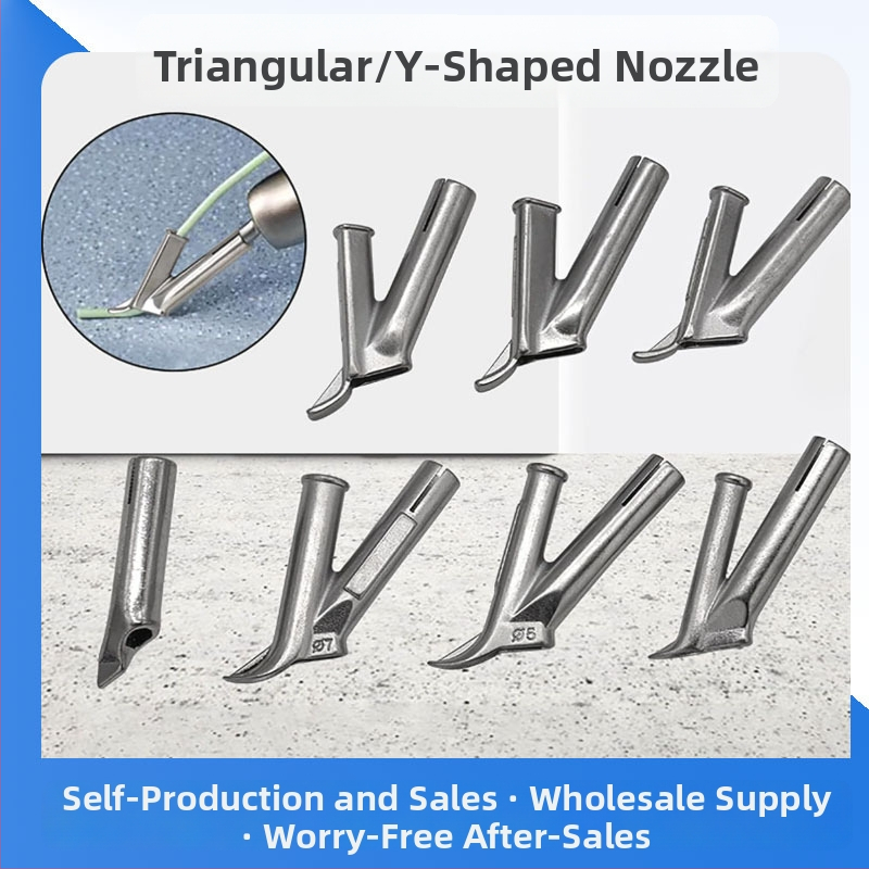 Set nehrdzdejúcej ocele pre zváranie horúcim vzduchom – rýchla trojuholníková dýza, dýza s pevným bodom, okrúhla dýza Y-typ; kompatibilné s Tig150
