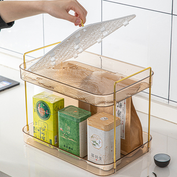 Stojak za čaše na stolnu ploču, plastični, dvostruki nivo, otporan na vlagu, bez bušenja, elegantan luksuzni stil