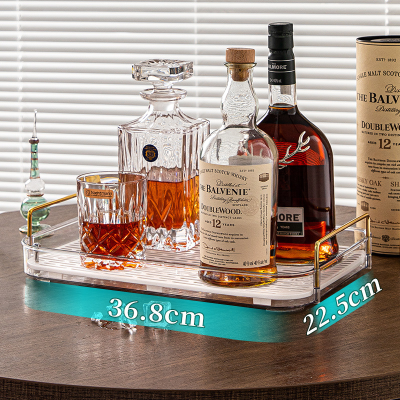 Stojak za čaše na stolnu ploču, plastični, dvostruki nivo, otporan na vlagu, bez bušenja, elegantan luksuzni stil