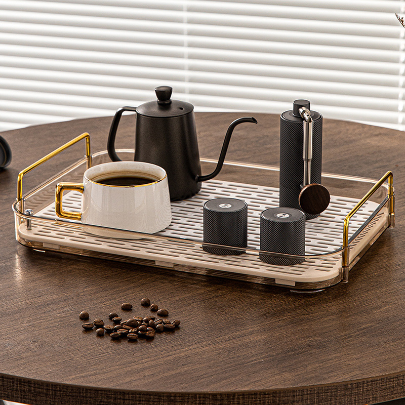 Stojak za čaše na stolnu ploču, plastični, dvostruki nivo, otporan na vlagu, bez bušenja, elegantan luksuzni stil