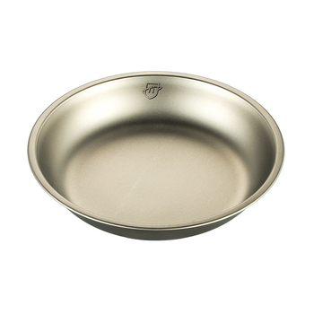 Farfurie rotundă din titan pur, set pentru camping, farfurie și tavă, turnare monobloc, stil modern minimalist
