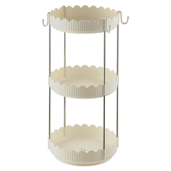 Stolni rotirajući organizator za čaše i kozmetiku – 3 sloja, plastika