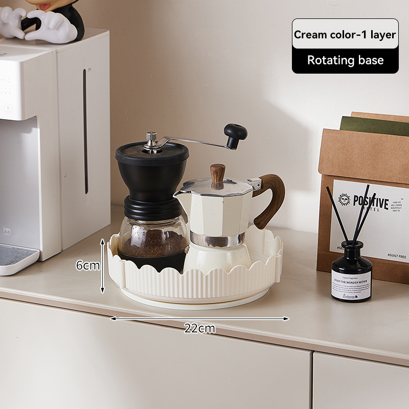 Stolni rotirajući organizator za čaše i kozmetiku – 3 sloja, plastika