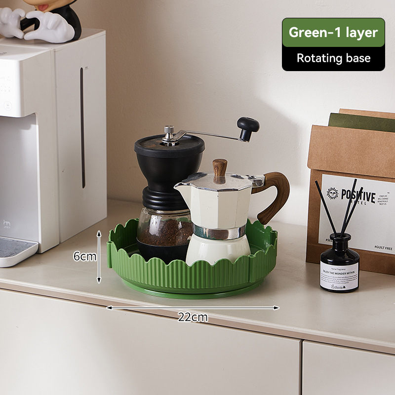 Stolni rotirajući organizator za čaše i kozmetiku – 3 sloja, plastika