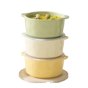 Keramička posuda za očuvanje svježine s poklopcem, mikrovalno pogodna, kapacitet 301–500 ml