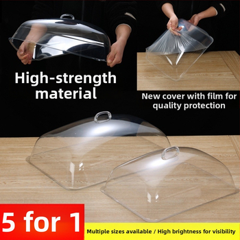 Plastični pladanj za užinu s poklopcem za izlaganje – proziran poklopac otporan na prašinu, novi kineski stil