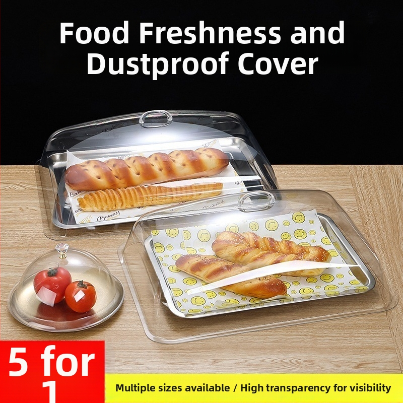 Plastični pladanj za užinu s poklopcem za izlaganje – proziran poklopac otporan na prašinu, novi kineski stil