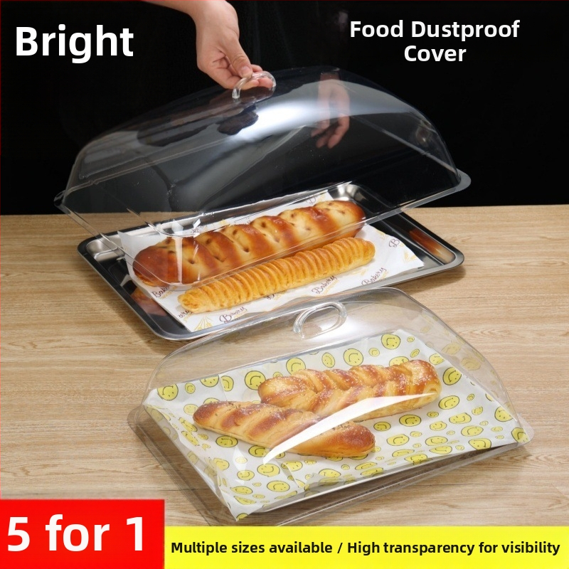 Plastični pladanj za užinu s poklopcem za izlaganje – proziran poklopac otporan na prašinu, novi kineski stil