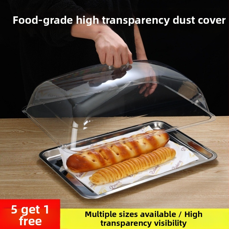 Plastični pladanj za užinu s poklopcem za izlaganje – proziran poklopac otporan na prašinu, novi kineski stil