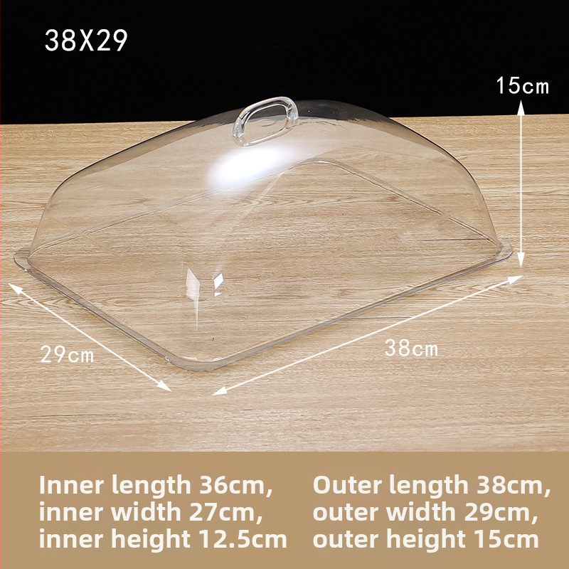 Plastični pladanj za užinu s poklopcem za izlaganje – proziran poklopac otporan na prašinu, novi kineski stil