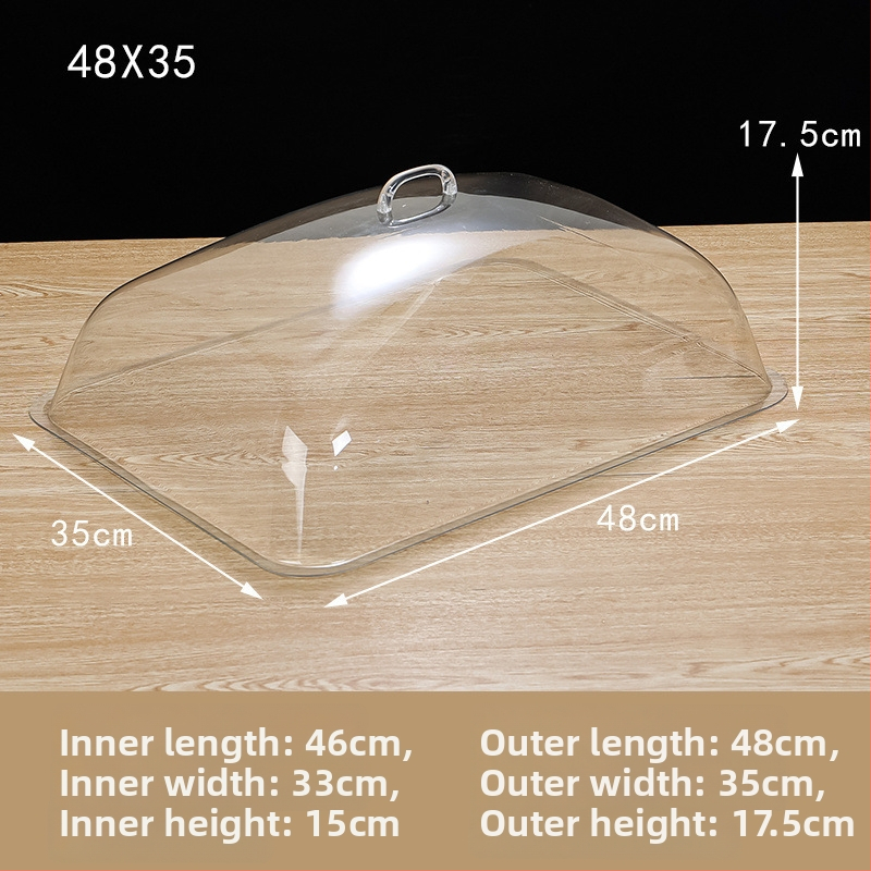 Plastični pladanj za užinu s poklopcem za izlaganje – proziran poklopac otporan na prašinu, novi kineski stil