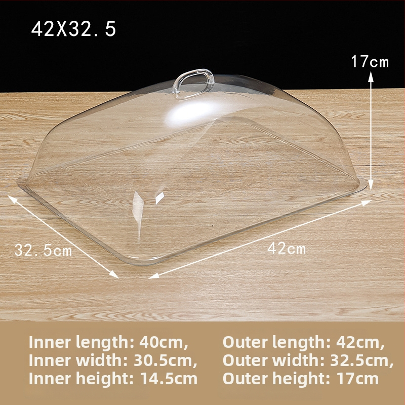 Plastični pladanj za užinu s poklopcem za izlaganje – proziran poklopac otporan na prašinu, novi kineski stil