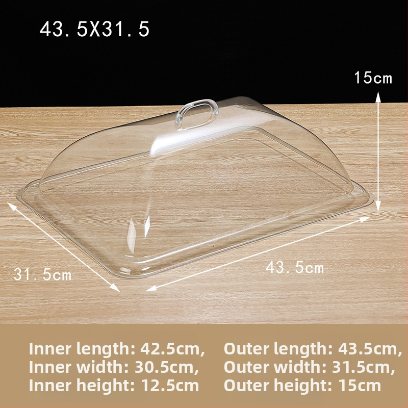 Plastični pladanj za užinu s poklopcem za izlaganje – proziran poklopac otporan na prašinu, novi kineski stil