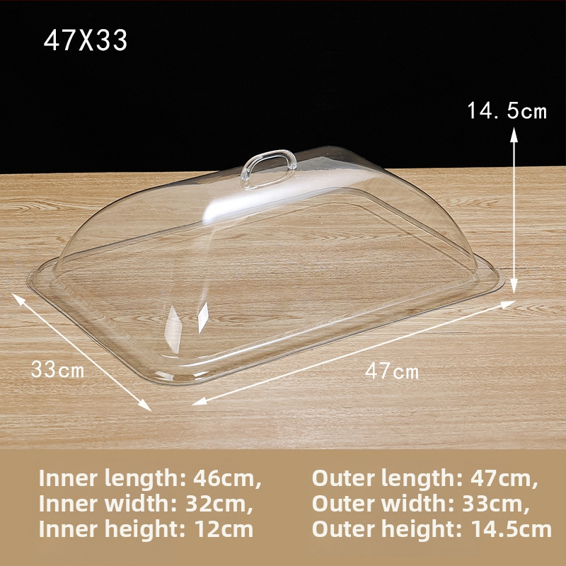 Plastični pladanj za užinu s poklopcem za izlaganje – proziran poklopac otporan na prašinu, novi kineski stil