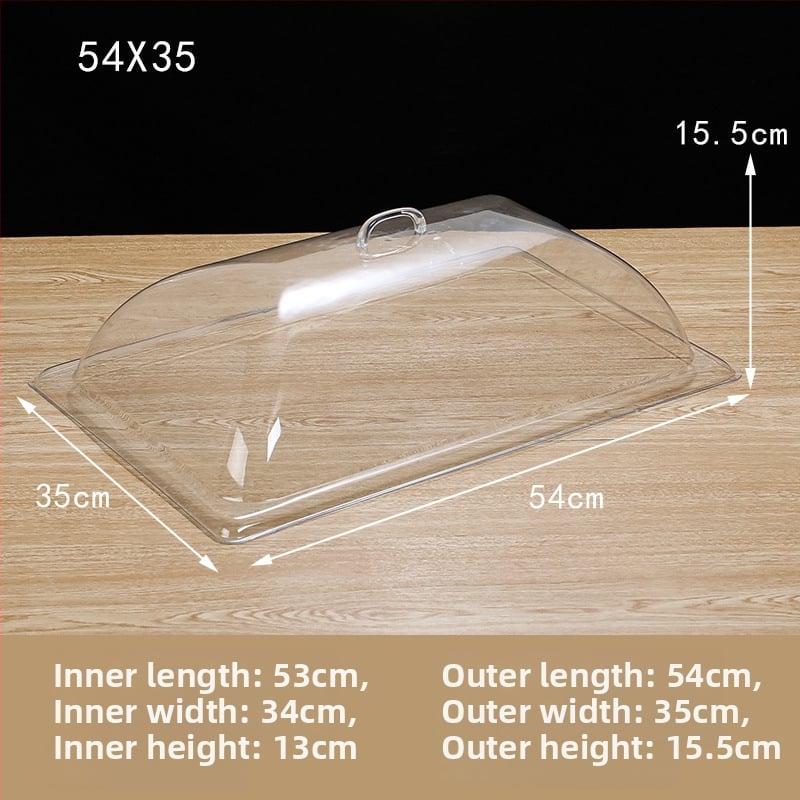 Plastični pladanj za užinu s poklopcem za izlaganje – proziran poklopac otporan na prašinu, novi kineski stil