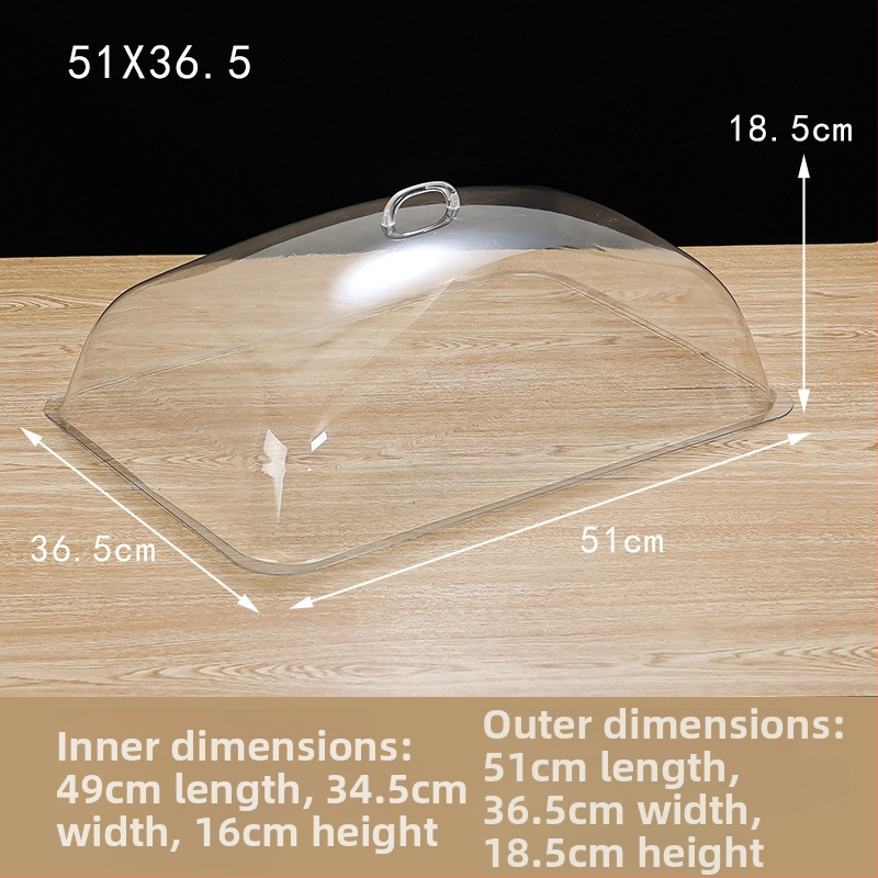Plastični pladanj za užinu s poklopcem za izlaganje – proziran poklopac otporan na prašinu, novi kineski stil