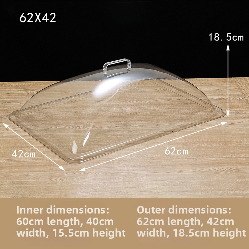 Plastični pladanj za užinu s poklopcem za izlaganje – proziran poklopac otporan na prašinu, novi kineski stil