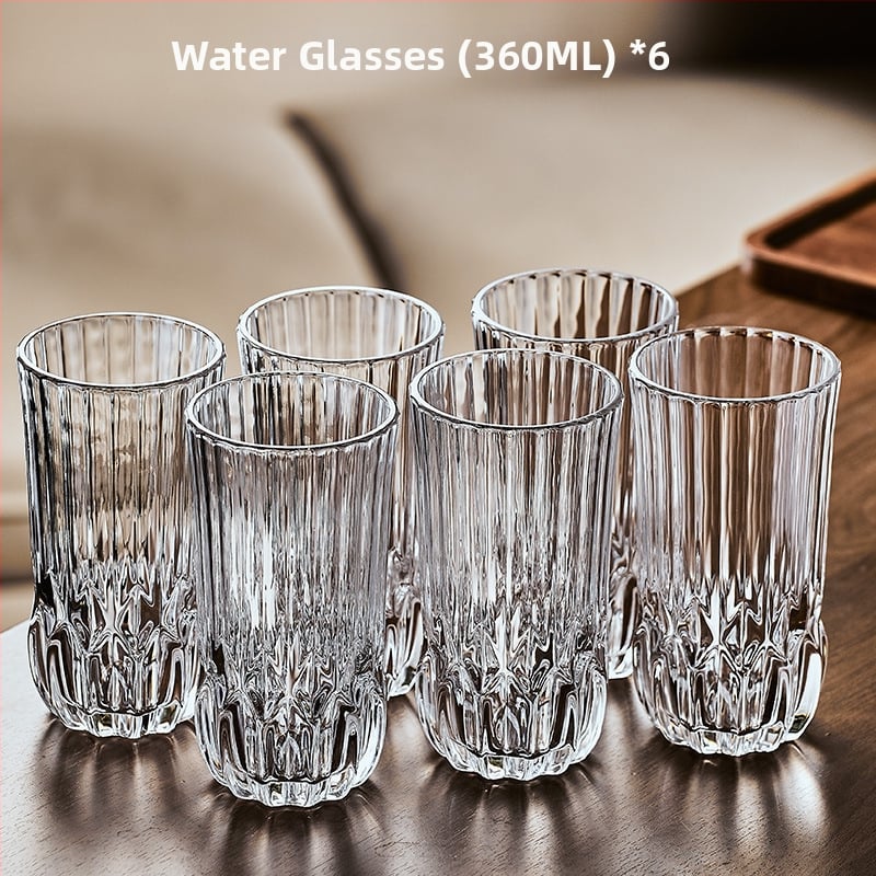 Set sklenených pohárov pre domáce návštevy, nordický štýl, materiál Deao, značka Sheng bangrong, veľká kapacita, s odkvapkávacím tanierom