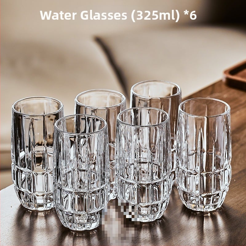 Set sklenených pohárov pre domáce návštevy, nordický štýl, materiál Deao, značka Sheng bangrong, veľká kapacita, s odkvapkávacím tanierom