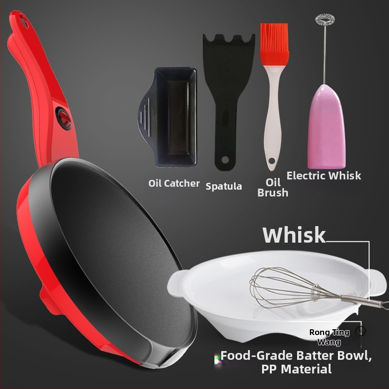 Elektrická panvica na palacinky a jarné rolky, kompaktný vaflový pan, 600W, jednostranné vykurovanie, mechanické ovládanie