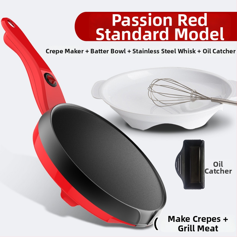 Elektrická panvica na palacinky a jarné rolky, kompaktný vaflový pan, 600W, jednostranné vykurovanie, mechanické ovládanie