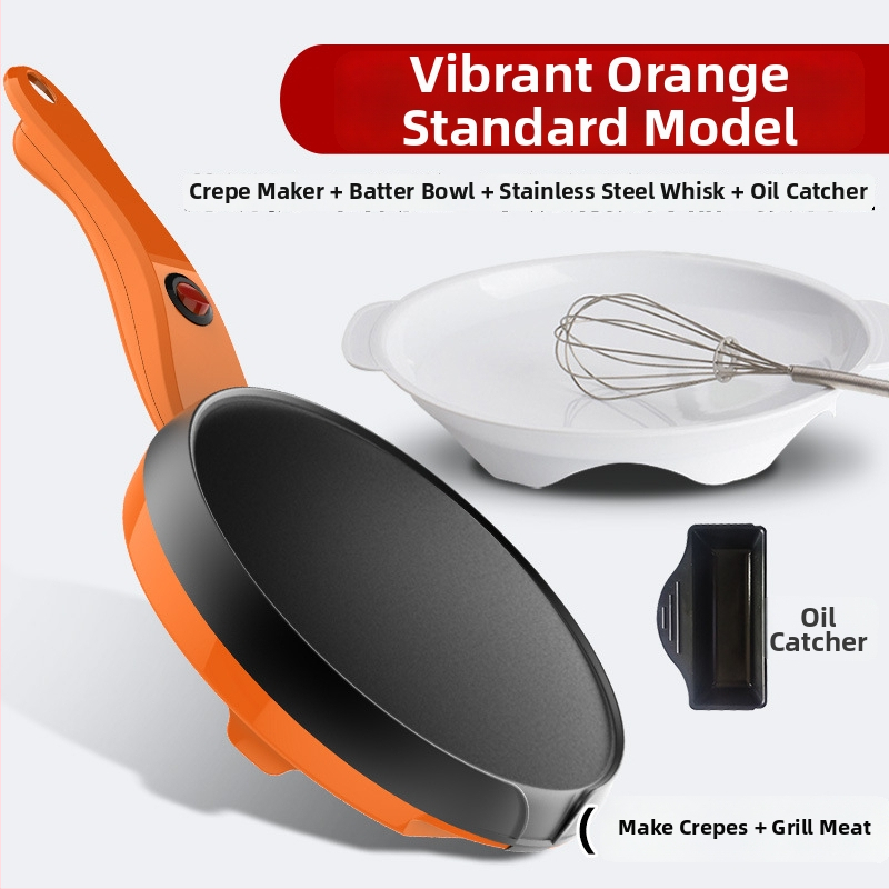 Elektrická panvica na palacinky a jarné rolky, kompaktný vaflový pan, 600W, jednostranné vykurovanie, mechanické ovládanie