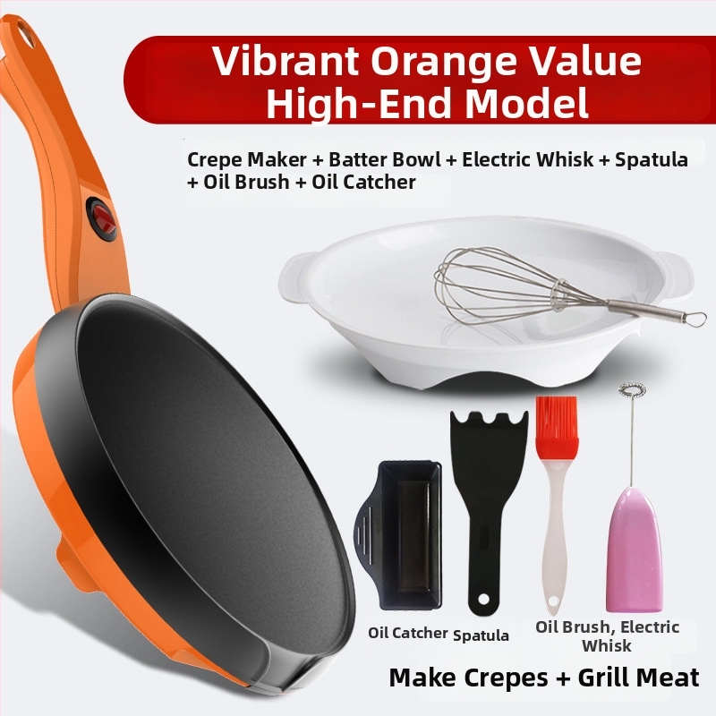 Elektrická panvica na palacinky a jarné rolky, kompaktný vaflový pan, 600W, jednostranné vykurovanie, mechanické ovládanie