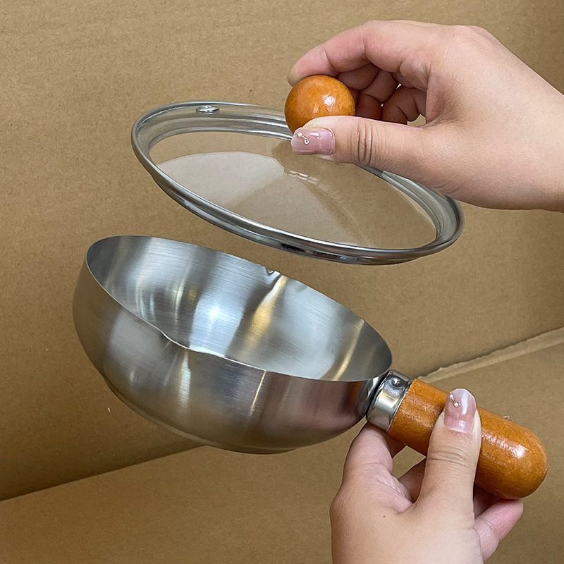 Jednoporciona zdjelica za doručak od nehrđajućeg čelika SUS304, mat završetak, okrugli oblik, japanski stil