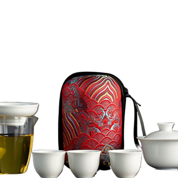 Set čaja s poklopcem za kampiranje – porcelin, ovalni oblik, moderni minimalistički stil, površina s sprejem, uzorak 69850