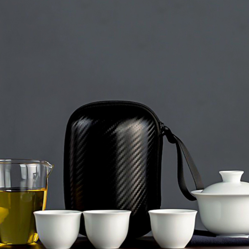 Set čaja s poklopcem za kampiranje – porcelin, ovalni oblik, moderni minimalistički stil, površina s sprejem, uzorak 69850