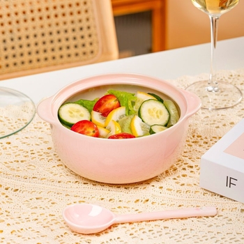 Keramička zdjela s jednostavnim stilom, nije prikladna za mikrovalnu pećnicu, bez logotipa, idealan poslovni dar