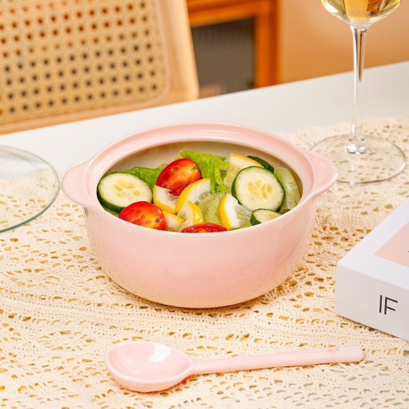 Keramička zdjela s jednostavnim stilom, nije prikladna za mikrovalnu pećnicu, bez logotipa, idealan poslovni dar