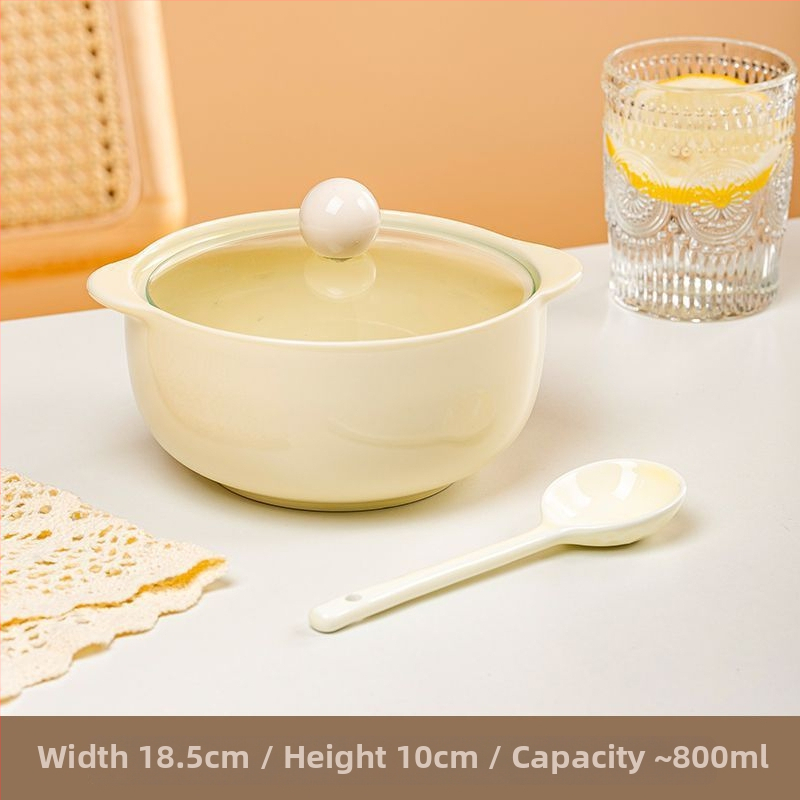 Keramička zdjela s jednostavnim stilom, nije prikladna za mikrovalnu pećnicu, bez logotipa, idealan poslovni dar