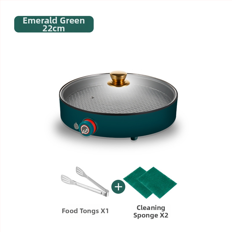 Električni gril tiganj s non-stick površinom bez dima, model ZA-218B, 1000W, 110–220V, grijanje s jedne strane