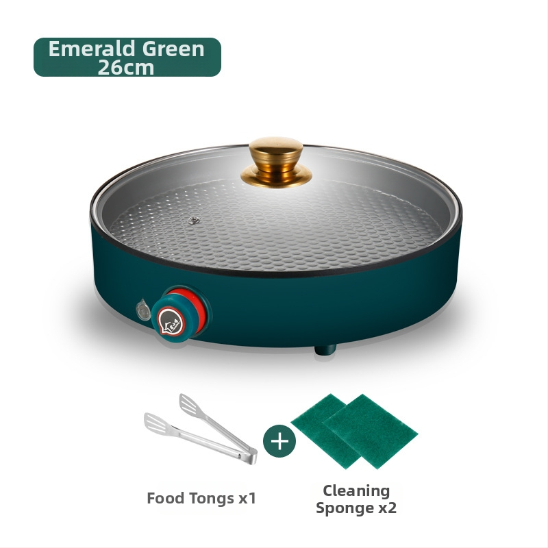 Električni gril tiganj s non-stick površinom bez dima, model ZA-218B, 1000W, 110–220V, grijanje s jedne strane