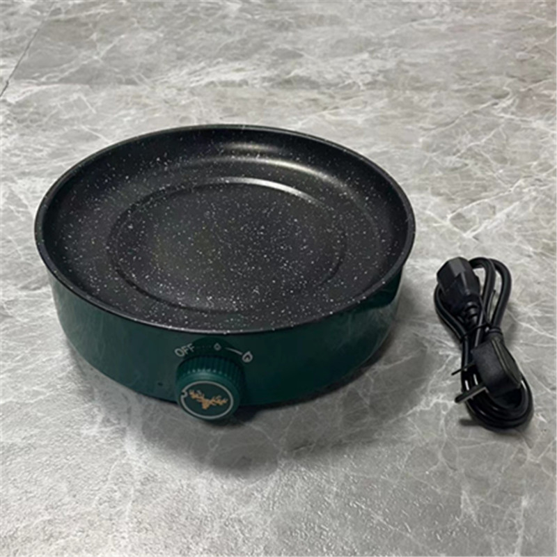 Električni gril tiganj s non-stick površinom bez dima, model ZA-218B, 1000W, 110–220V, grijanje s jedne strane