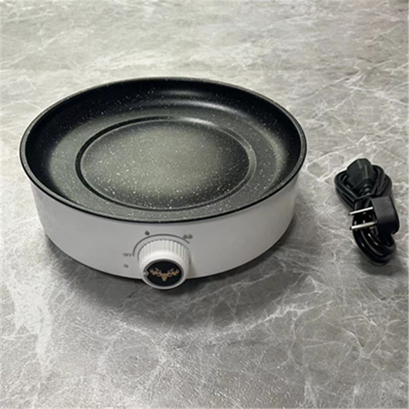 Električni gril tiganj s non-stick površinom bez dima, model ZA-218B, 1000W, 110–220V, grijanje s jedne strane