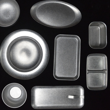 Set posuđa od 304 nehrđajućeg čelika — retro snježna pahulja industrijskog stila; zdjele i tanjuri, zdjele za rižu, juhe, posude za umake; moderna jednostavnost; mogućnost loga