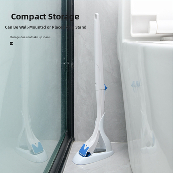 Jednorázová sada kefy na toaletu s dlhým držadlom, výmennou hlavou, bez mŕtvych uhlov, plastová konštrukcia.